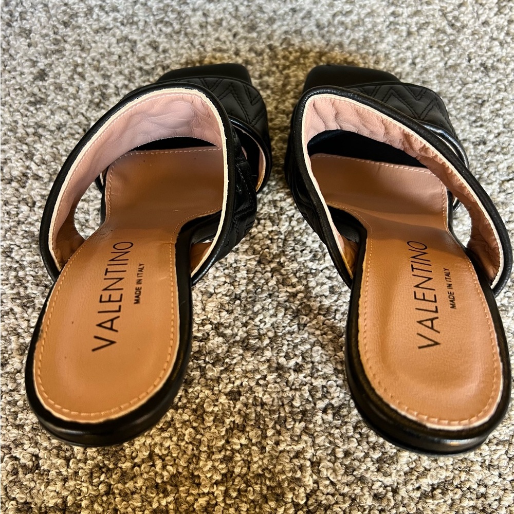 VALENTINO by MARIO VALENTINO Black Jackie Slide Sandal Women's 8 US Size - Picture 11 of 14